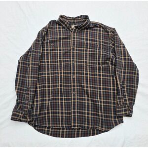 Duluth Trading Check Plaid Button-down Flannel Longsleeve Shirt Size XL